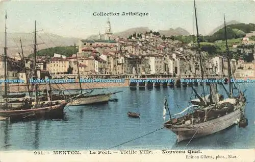 R616185 901 Menton Le Port Vieille Ville Nouveau Quai Giletta Collection Artisti