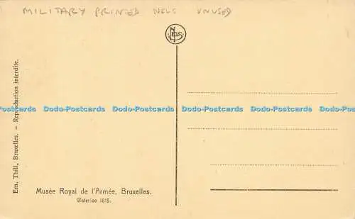 R620691 Musee Royal de lArmee Bruxelles Waterloo 1815 Ern Thill Nels