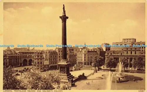 R623098 London Trafalgar Square and Nelsons Column V2287 Photochrom