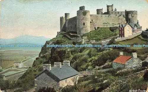 R618694 Harlech Castle No 21167 B and Ds Kromo Series 1912