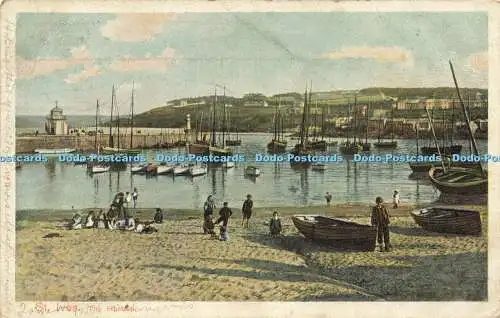 R618748 St Ives Harbour Autochrom Peacock Brand Bildpapier 1905