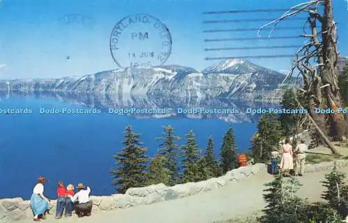 R616263 Union Pacific Railroad Immer wechselnder Blau der Gewässer des Crater Lake Oreg