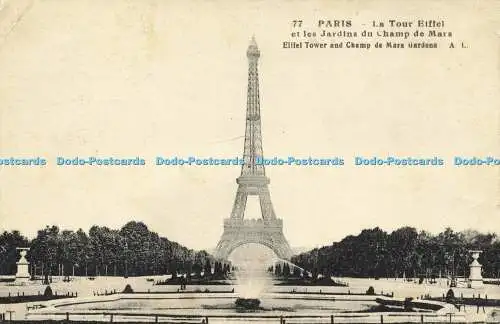 R618755 77 Paris La Tour Eiffel et les Jardins du Champ de Mars Eiffelturm und