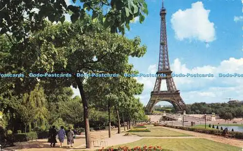 R616282 Paris 808 La Tour Eiffel depuis les Jardins du Palais de Chaillot 1965