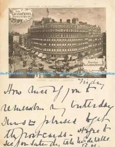 R620786 Grand Hotel London Trafalgar Square S Hildesheimer 1901