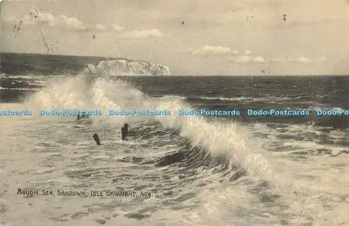 R623206 Rough Sea Sandown Isle of Wight 408 Ideal Serie 1913