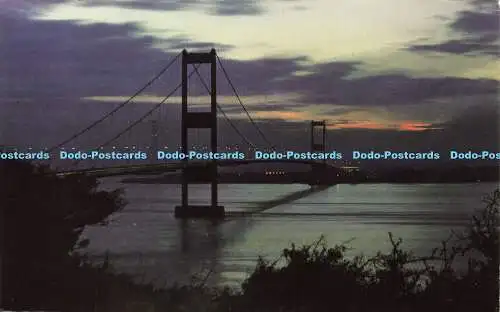 R616306 Severn Bridge by Night 1968