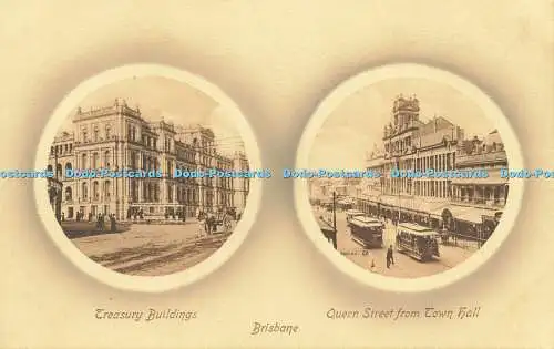 R618794 Brisbane Treasury Buildings Queen Street from Town Hall Valentine Multi