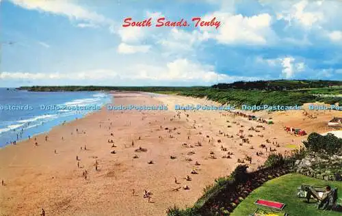 R616318 South Sands Tenby Natural Colour Series Fotografische Grußkarte 1968