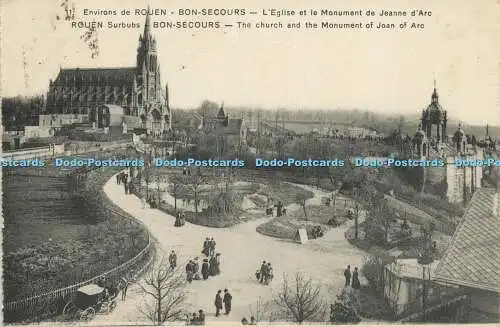 R618819 11 Rouen Surbubs Bon Secours Kirche und Denkmal der Jeanne d'Arc Marcel R