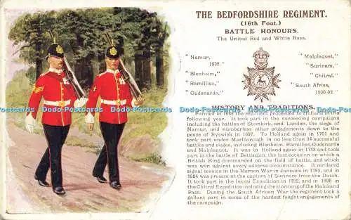 R620870 Bedfordshire Regiment 16th Foot Battle Honours History and Traditions Ga