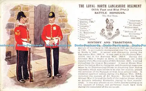 R620876 Loyal North Lancashire Regiment 47th Foot and 81st Foot Battle Honours H