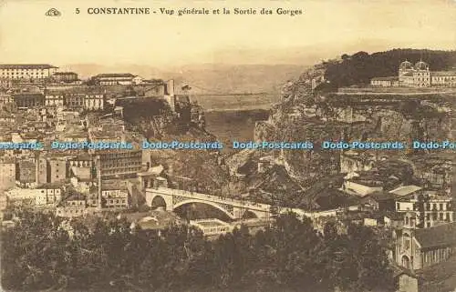 R623286 CAP 5 Constantine Vue generale et la Sortie des Gorges Grand Magasins du