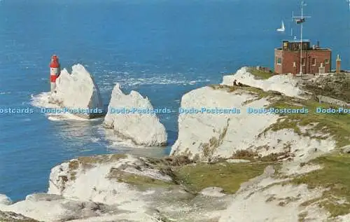 R618859 Nadeln Felsen und Leuchtturm Alaun Bay I W Nigh Jarrold