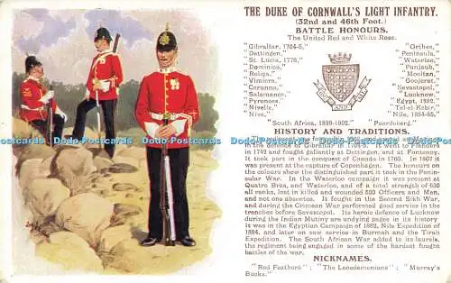 R620888 Duke of Cornwalls Light Infantry 32nd and 46th Foot Battle Honours Histo