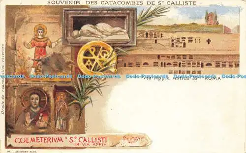 R618885 Souvenir des Catacombes de St Calliste Via Appia Antica 33 Roma L Salomo