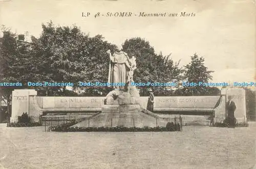 R620912 L P 48 St Omer Monument aux Morts Lucien Pollet