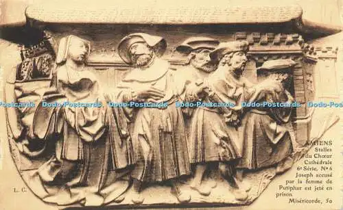 R620913 L C Amiens Stalles du Choeur Cathedrale 6e Serie No 6 Joseph accuse par