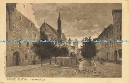 R623328 Rothenburg o T Herrengasse N D Olbild V E Mahler Heliogravure Obernetter