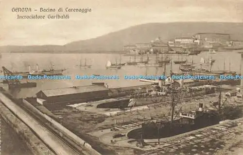 R623331 Genova Bacino di Carenaggio Incrociatore Garibaldi