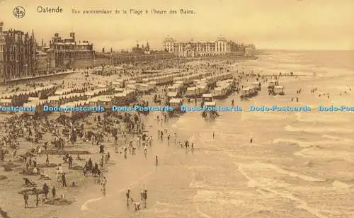 R616428 Nels Ostende Vue panoramique de la Plage e lheure des Bains Ern Thill Br