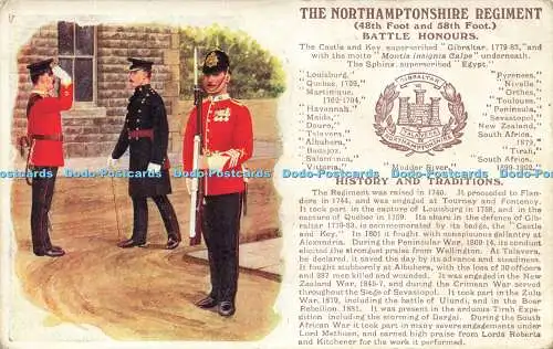 R618928 Northamptonshire Regiment 48th Foot and 58th Foot Battle Honours History