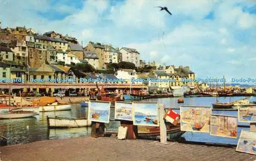 R616445 Artists Corner and Fish Market Brixham Denis 1969