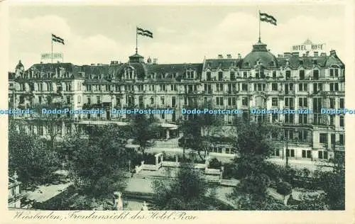 R618934 Wiesbaden Frontansicht des Hotel Rose mit den Anlagen an der Kochbrunnen