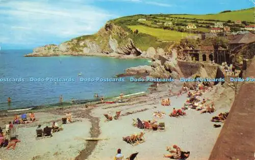 R616459 Beach and Cliffs Combe Martin 1969