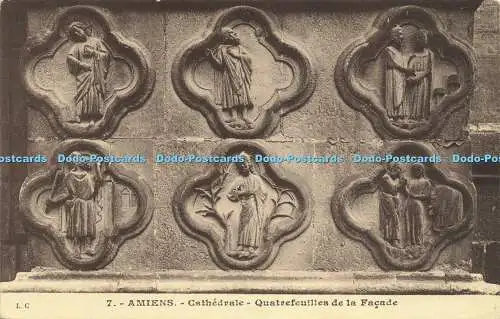 R616499 L C 7 Amiens Cathedrale Quatrefeuilles de la Facade L Caron