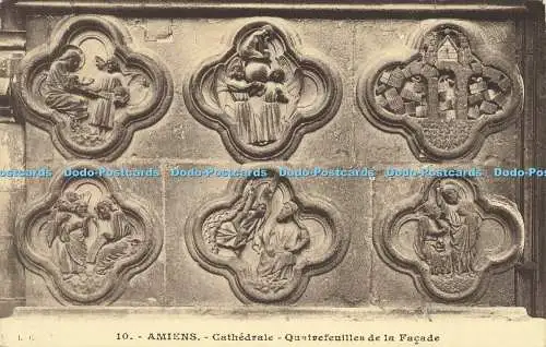 R616500 L C 10 Amiens Cathedrale Quatrefeuilles de la Facade L Caron