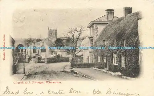 R623422 Church and Cottages Wincanton Chester Vaughan Serie 1903