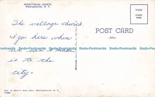 R623427 Presbyterian Church Washingtonville N Y Mahers Drug Store Silvercraft De