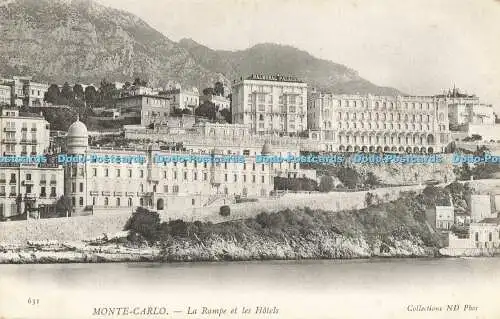 R621022 631 Monte Carlo La Rampe et les Hotels Collections ND Phot Neurdein Frer