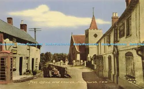 R623451 Post Office and Church Newchurch I O W Friths Series