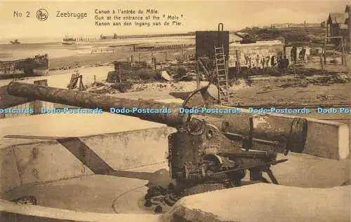 R623474 Nr 2 Nels Zeebrugge Gun am Eingang von Mole J Revyn