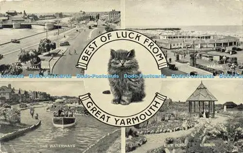 R623520 Best of Luck from Great Yarmouth L 3506 D Valentines Silveresque 2059V S