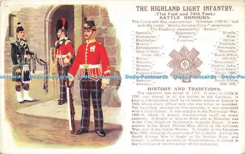 R621135 Highland Light Infantry 71st Foot and 74th Foot Battle Honours History a