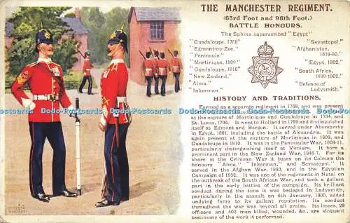 R621151 Manchester Regiment 63rd Foot and 96th Foot Battle Honours History and T