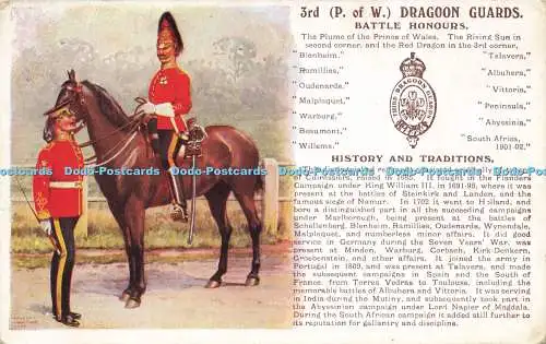 R621159 3rd P of W Dragoon Guards Ernest Ibbetson 1909 Battle Honours History an