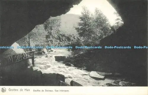 R616679 Nels Grottes de Han Gouffre de Belvaux Vue interieure No 23 S A des Grot