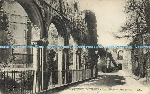 R621220 Canterbury Cathedral Ruins of Monastery LL 1912