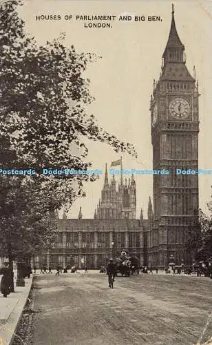 R623644 Houses of Parliament and Big Ben London Auto Photo Series 1908