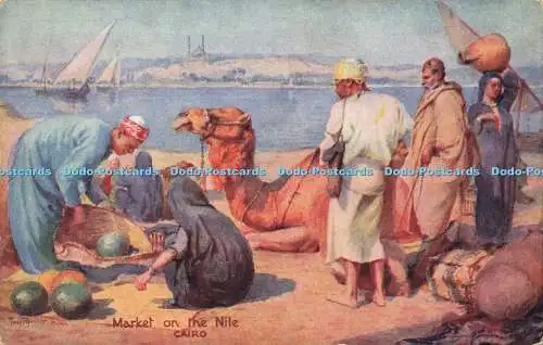 R616723 Markt am Nil Kairo Malerisch Ägypten Weite Welt Tuck Oilette Nr 8