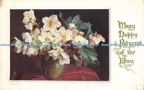 R621304 Viele Happy Returns of Day Anemones Bertha Maguire Tuck Oilette Flower St