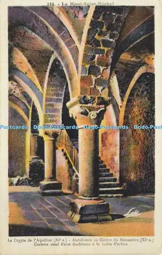R623721 124 Le Mont Saint Michel La Crypte de lAquillon Aumonerie ou Cloitre du