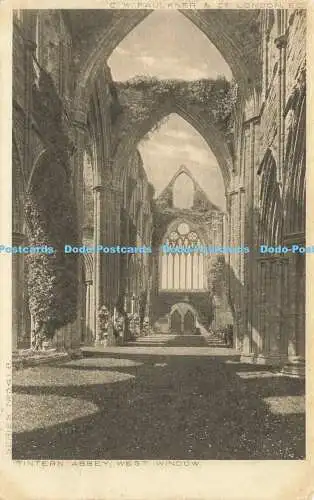 R623741 Tintern Abbey West Window Series No 341 B C W Faulkner