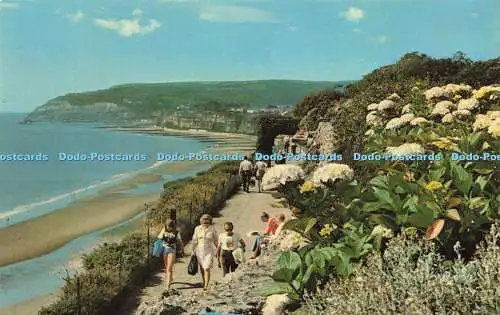 R616825 Cliff Path Lake Sandown I W mit Blick auf Shanklin Nigh Jarrold