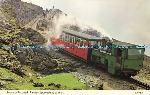 R616848 Snowdon Mountain Railway nähert sich Gipfel S 0762 Dennis