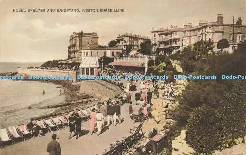 R623949 Rozel Shelter and Bandstand Weston Super Mare H J Series 1924